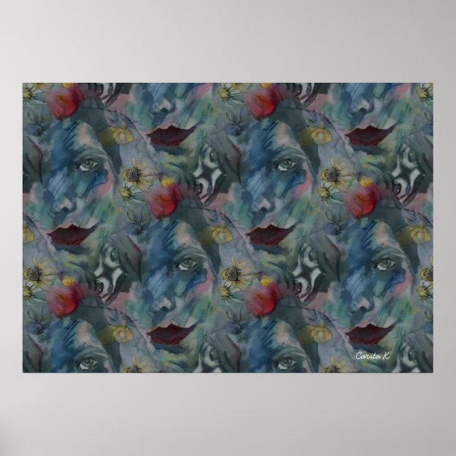 Canvas painting Sarah Rubellite Poster (Front)