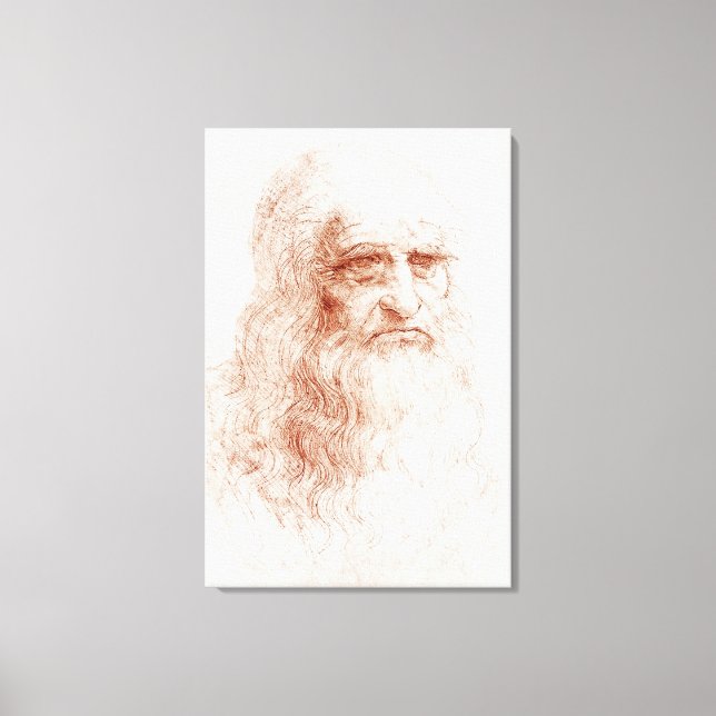 CANVAS PANEL : LEONARDO DA VINCI : SELF PORTRAIT (Front)