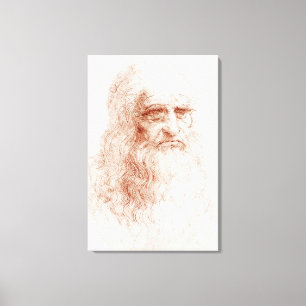 CANVAS PANEL : LEONARDO DA VINCI : SELF PORTRAIT PRINT