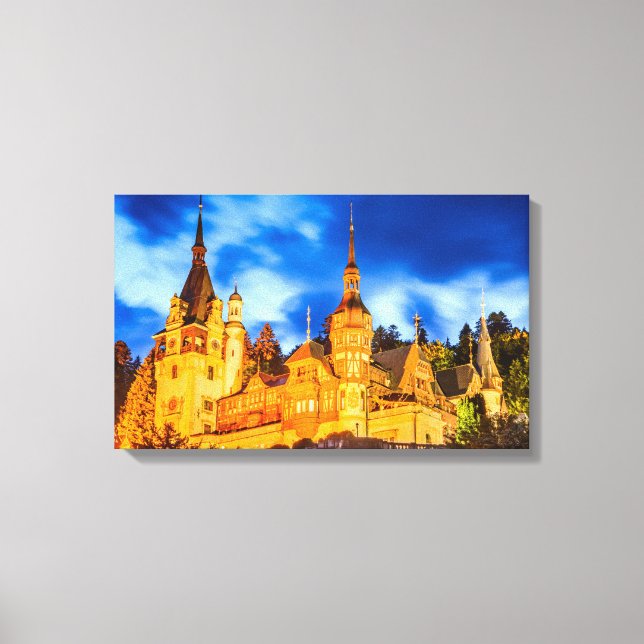 Canvas Peles castle Sinaia Print (Front)