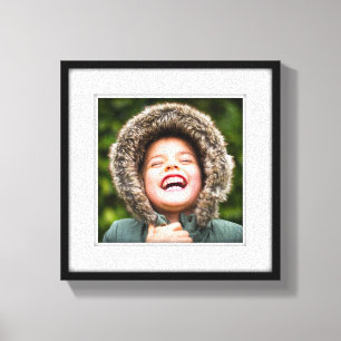 Canvas Personalised Square Photo Template Framed Print