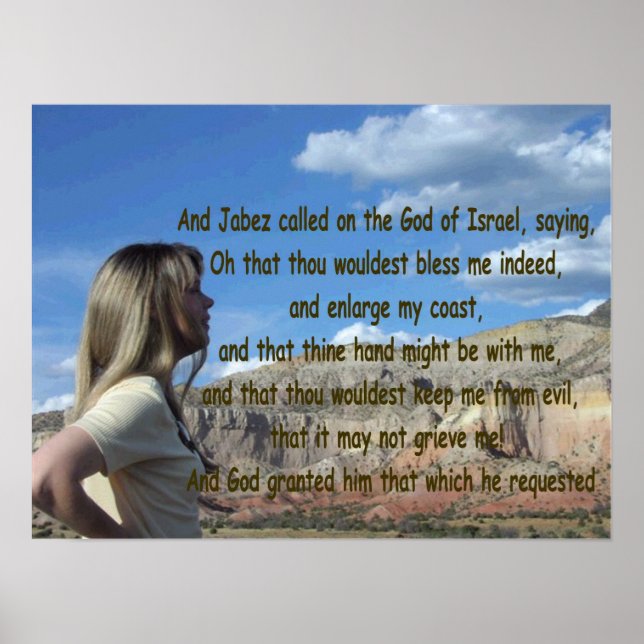 Canvas Picture Jabez Prayer Poster (Front)
