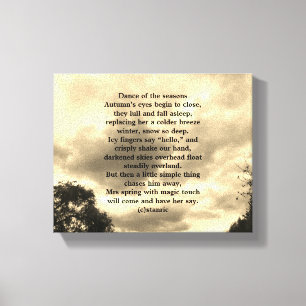 CANVAS POEM DANCE OF THE SEASONS DESIGN PRINT