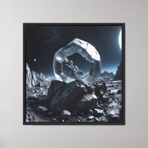 Canvas Print 16"x16" Moon Rocks-2