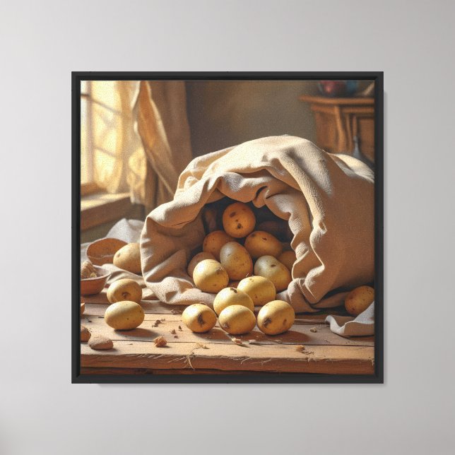Canvas Print 16"x16"  Sack of Potatoes (Front)