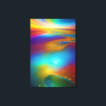 Canvas Print Abstract Wall Art Jewel Rainbow Colou<br><div class="desc">This piece is called Liquid Sky because of the fluidity of colours,  which seem to have been poured onto the canvas.  The jewelled rainbow colours will add elegance and dazzle to any space. Please contact me for special requests.</div>