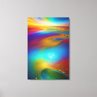 Canvas Print Abstract Wall Art Jewel Rainbow Colou