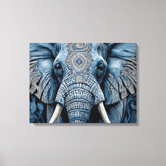 Canvas Print: African Blue Elephant (Front)