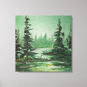 Canvas Print Ann Hayes Painting Green Forest