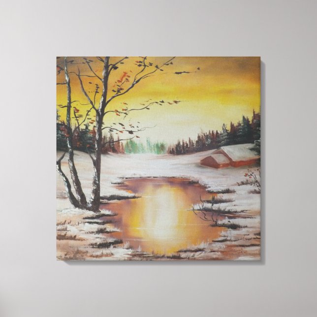Canvas Print Ann Hayes Painting Winter Scene (Front)