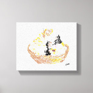 Canvas Print : Basketful Of Kitten's