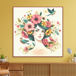 Canvas Print Birds song in Summer