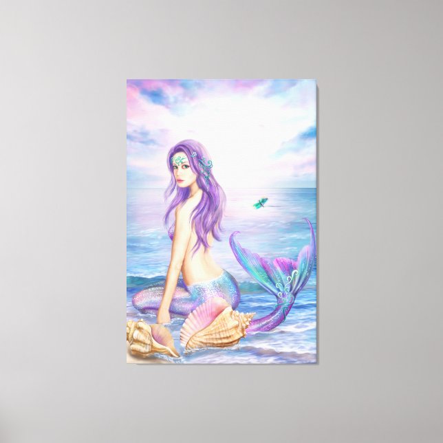 Canvas Print blue Mermaid (Front)