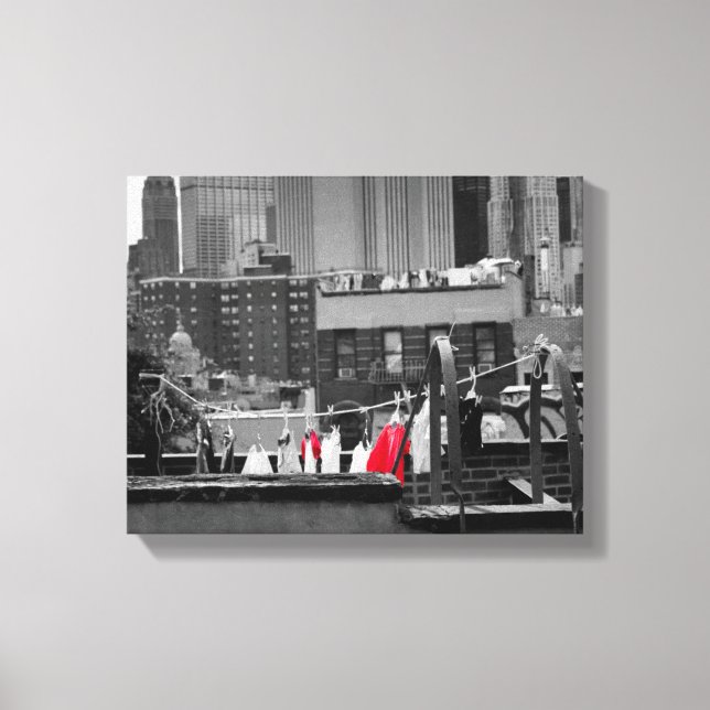 Canvas print: clothesline (Front)