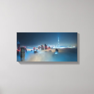 Canvas Print - Dubai Skyline on a Misty Day