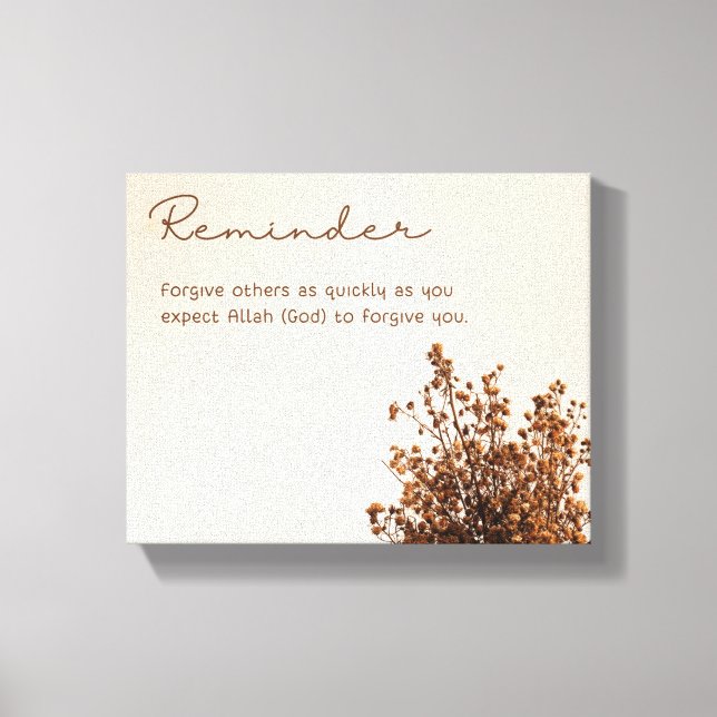 Canvas Print For Reminder. (Front)