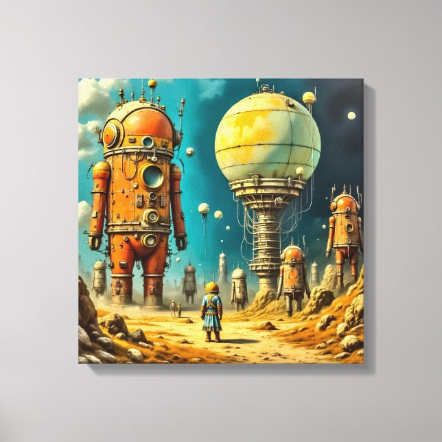 Canvas Print (Giant Orange Robot) (Front)