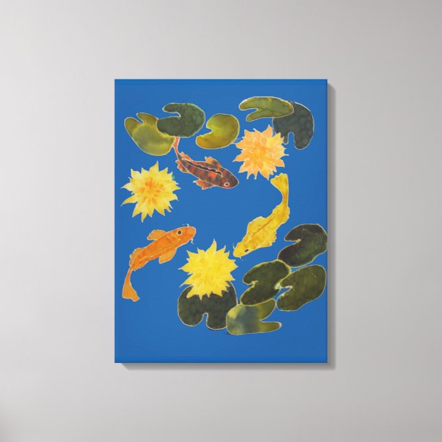 Canvas Print - Koi Among Lily Pads (Front)