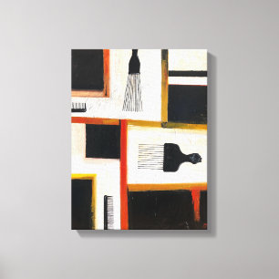 Canvas Print of Afro Picks & Combs