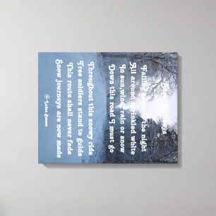 Canvas Print Poem Snow Journey By Ladee Basset