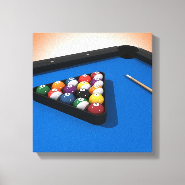 Canvas Print: Pool Balls / Billiards Print (Front)