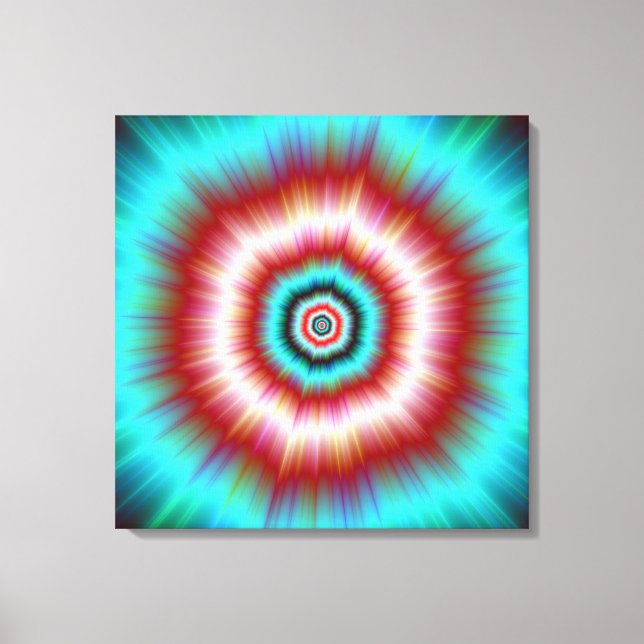Canvas Print  Red and Blue Exploding Doughnut (Front)