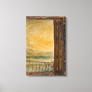 Canvas Print - Sea View Acrylic On Wood Painting