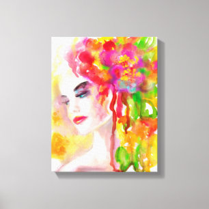 Canvas print Spring woman.