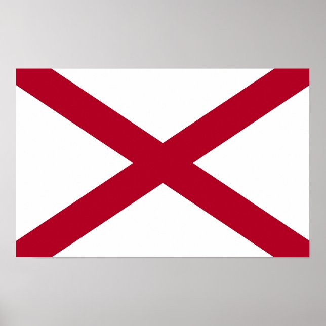 Canvas Print with Flag of Alabama, U.S.A. (Front)