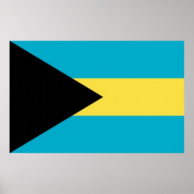Canvas Print with Flag of Bahamas (Front)