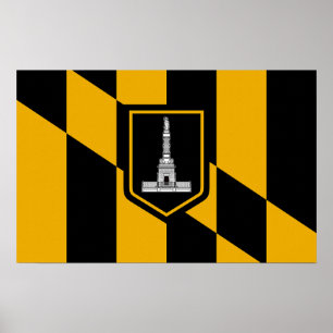 Canvas Print with Flag of Baltimore, U.S.A.