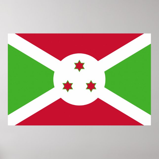 Canvas Print with Flag of Burundi (Front)