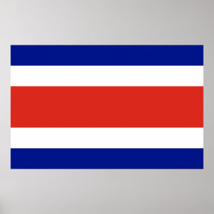 Canvas Print with Flag of Costa Rica