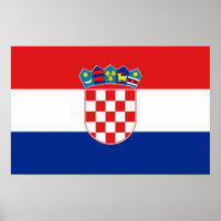 Canvas Print with Flag of Croatia