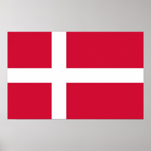 Canvas Print with Flag of Denmark