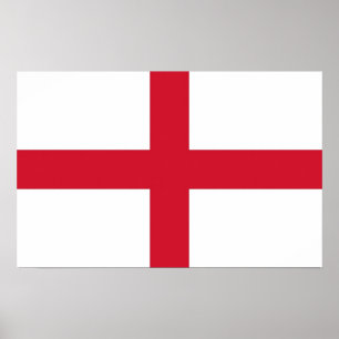Canvas Print with Flag of England