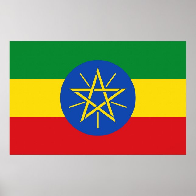 Canvas Print with Flag of Ethiopia (Front)