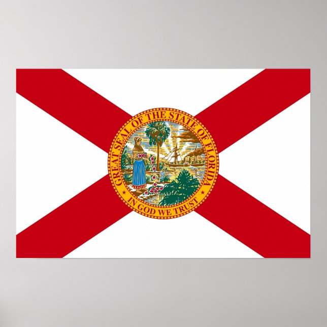 Canvas Print with Flag of Florida, U.S.A. (Front)