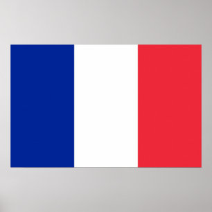 Canvas Print with Flag of France