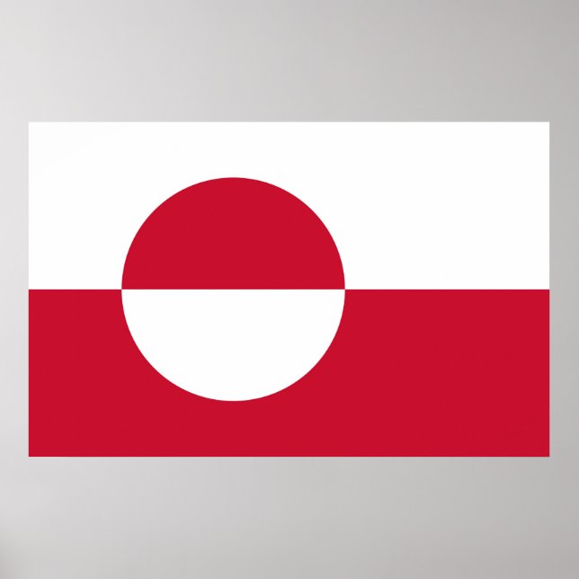 Canvas Print with Flag of Greenland (Front)