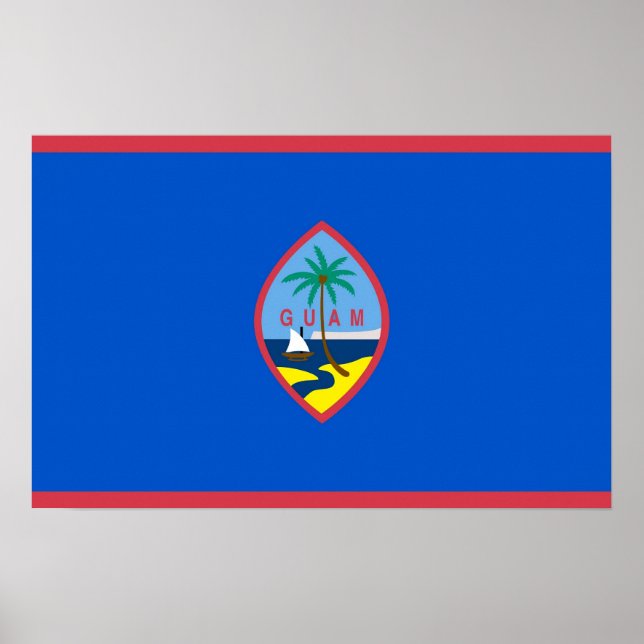 Canvas Print with Flag of Guam, U.S.A. (Front)