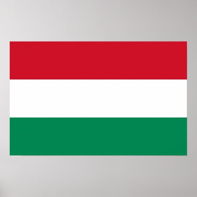 Canvas Print with Flag of Hungary (Front)