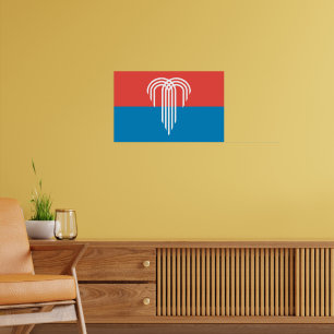 Canvas Print with Flag of Kansas City, Missouri