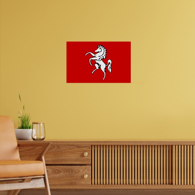 Canvas Print with Flag of Kent, England (Living Room 2)