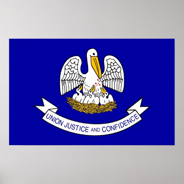 Canvas Print with Flag of Louisiana, U.S.A. (Front)