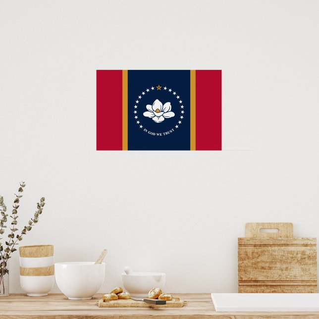 Canvas Print with Flag of Mississippi (Kitchen)