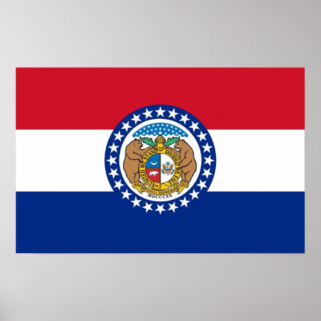 Canvas Print with Flag of Missouri, U.S.A. (Front)