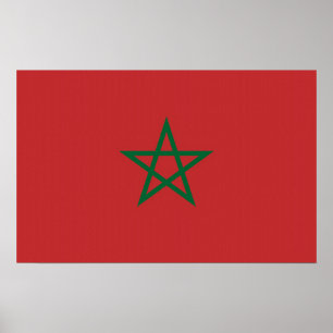Canvas Print with Flag of Morocco