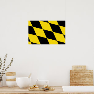 Canvas Print with Flag of Munich, Bavaria