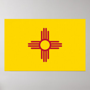 Canvas Print with Flag of New Mexico, U.S.A.